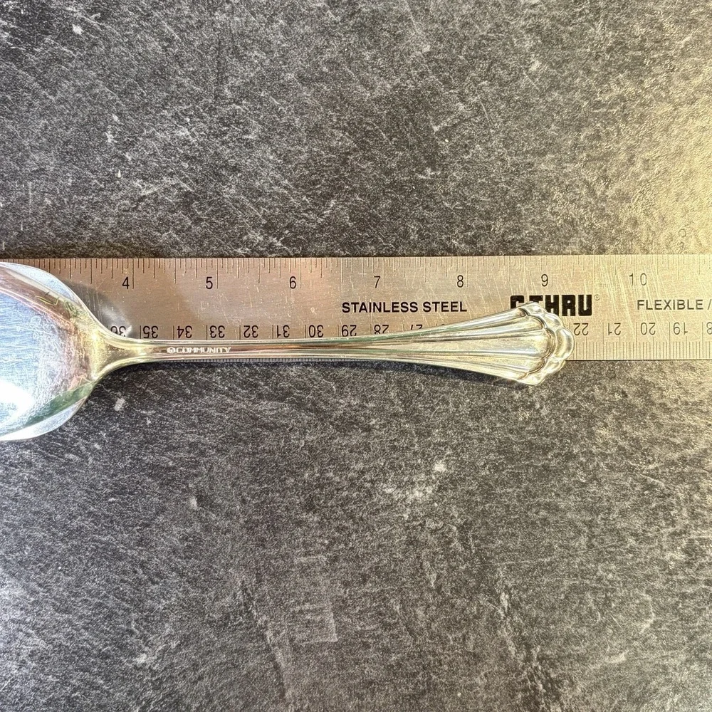 Oneida Marquette Set of 3 Serving Spoons & Pie Server 18/8 Stainless Flatware
